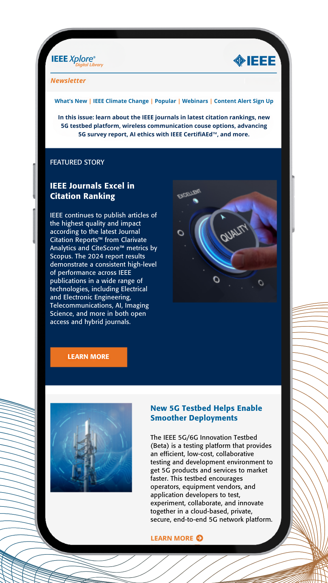 IEEE Xplore Newsletter Sign Up Preview